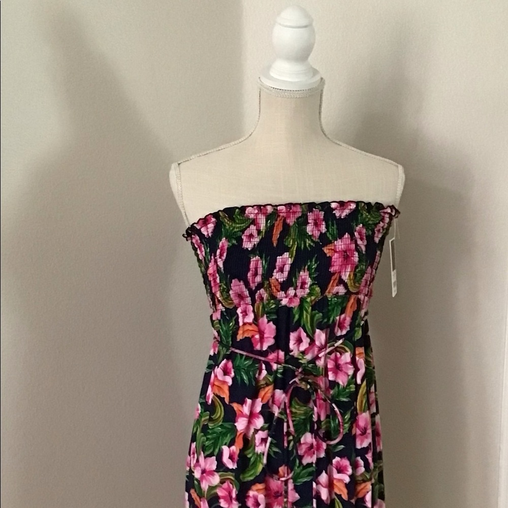 Juicy Couture Navy Floral Cover Up Dress XS